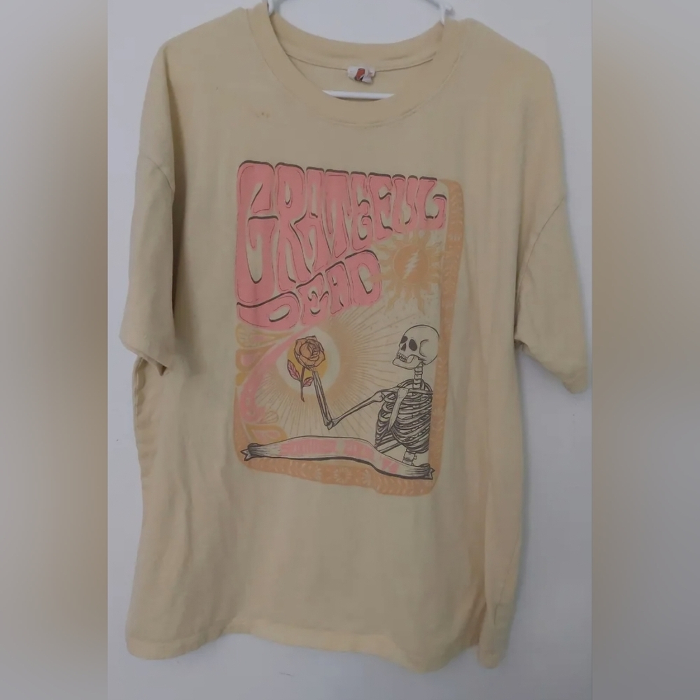 Vintage Grateful Dead (M) Summer Tour '76 Skelton Rose